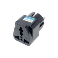 Перехідник US/UK/AU to EU Dynamode (EU Adapter black) - 1