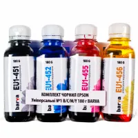 Чорнило Barva Epson universal 1, water-soluble, 180г*4 B/C/M/Y (EU1-180-MP) - 2