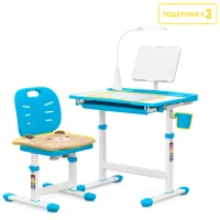 Парта зі стільцем Evo-kids (стіл+стілець+полиця+лампа) Blue (Evo-17 BL Ergo) - 3