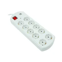 Мережевий фільтр живлення PowerPlant 10м, 10 розеток, USB, євро, 100% мідь (YS-N6065/10) (EX610563) - 1