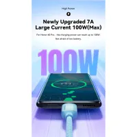 Дата кабель USB 2.0 AM to USB-C 2.0m 100W blue Essager (EXC7A-WLA03-P) - 4