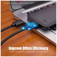 Дата кабель USB 3.0 AM/AM 2.0m 5Gbps black Essager (EXCAA-YTD01) - Image 5