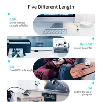 Дата кабель USB 3.0 AM/AF 1.5m Essager (EXCAM-YTA01) - Изображение 10