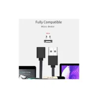 Дата кабель USB 2.0 AM to Micro 5P 1.0m Magnetic black Essager (EXCCXM-ML01) - 7