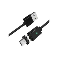 Дата кабель USB 2.0 AM to Micro 5P 1.0m Magnetic black Essager (EXCCXM-ML01) - 1