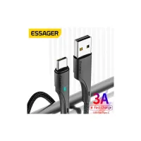 Дата кабель USB 2.0 AM to USB-C 3.0m black Essager (EXCT-LSC01) - 3