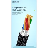 Дата кабель USB 2.0 AM to USB-C 3.0m 7A black Essager (EXCT-XCC01) - 10