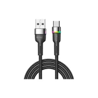 Дата кабель USB 2.0 AM to USB-C 1.0m 3A LED black Essager (EXCT-XCD01) - 1