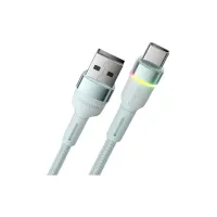 Дата кабель USB 2.0 AM to USB-C 1.0m 3A LED blue Essager (EXCT-XCD03) - Зображення 2
