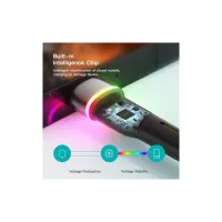 Дата кабель USB 2.0 AM to USB-C 0.5m 3A LED black Essager (EXCT-XCDB01) - 7