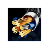 Дата кабель USB 2.0 AM to USB-C 1.0m 7A LED black Essager (EXCT-XY01-P) - 7