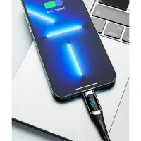 Дата кабель USB-C to Lightning 2.0m 20W Digital Display blue Essager (EXCTL-YDA03) - Зображення 11