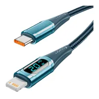 Дата кабель USB-C to Lightning 2.0m 20W Digital Display blue Essager (EXCTL-YDA03) - Зображення 2