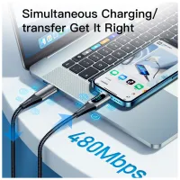 Дата кабель USB-C to Lightning 2.0m 20W Digital Display blue Essager (EXCTL-YDA03) - Зображення 7