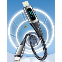 Дата кабель USB-C to Lightning 2.0m 20W Digital Display blue Essager (EXCTL-YDA03) - Зображення 9