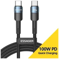 Дата кабель USB-C to USB-C 1.0m 100W blue Essager (EXCTT1-XC03) - 1