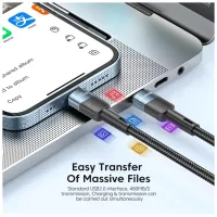 Дата кабель USB-C to USB-C 2.0m 100W blue Essager (EXCTT1-XCA03) - 5