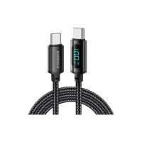Дата кабель USB-C to USB-C 1.0m 100W LED black Essager (EXCTT1-XY01-P) - 1