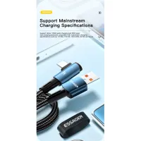 Дата кабель USB 2.0 AM to USB-C 1.0m 100W blue Essager (EXCWT7A-CG03-P) - 4