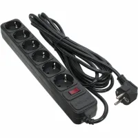 Мережевий фільтр живлення Patron 5.0 m3*1mm2 (SP-1065)  6 розеток BLACK (EXT-PN-SP-1065) - 1