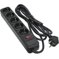 Мережевий фільтр живлення Patron 3.0 m3*1.5mm2 (SP-1653) 5 розеток BLACK (EXT-PN-SP-1653) - 1