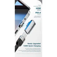 Перехідник USB-C magnetic 20Gbps 4K 90° corner Essager (EZJCX-RJ0G) - Зображення 3