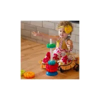 Розвиваюча іграшка Fat Brain Toys Пірамідка гвинтова тактильна SpinAgain (F110ML) - 4