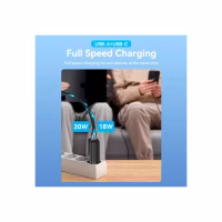 Зарядний пристрій Vention 2xUSB 38W (USB-C+USB-A) PD+QC3.0 black (FBIB0-EU) - Image 6