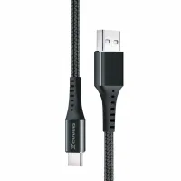 Дата кабель USB 2.0 AM to USB-C 1.2m Black Grand-X (FC-12B) - 1
