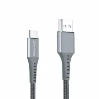 Дата кабель USB 2.0 AM to USB-C 1.2m Grey Grand-X (FC-12G) - 2