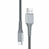 Дата кабель USB 2.0 AM to USB-C 1.2m Grey Grand-X (FC-12G) - 1