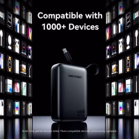 Батарея універсальна Vention 20000 mAh 45W Mini with Built-in USB-C Cable Gray (FHGH0) - Image 9