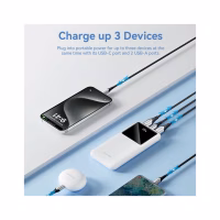 Батарея універсальна Vention 10000 mAh 22.5W Black LED Display Type (FHKB0) - Image 5