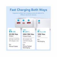Батарея універсальна Vention 30000 mAh 22.5W Black LED Display Type (FHMB0) - Image 7