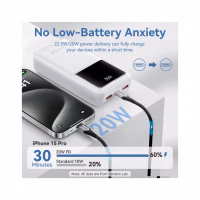 Батарея універсальна Vention 30000 mAh 22.5W Black LED Display Type (FHMB0) - Image 9