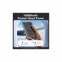 Батарея універсальна Vention Magnetic Wireless 10000mAh 20W PD USB-C In/Out, QI-15W Black (FHNB0) - Image 5