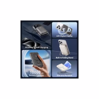 Батарея универсальная Vention Magnetic Wireless 10000mAh 20W PD USB-C In/Out, QI-15W White (FHNW0) - Image 4