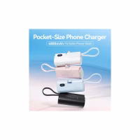 Батарея универсальная Vention 4800mAh 22,5W PD, USB-C In/Out, LED display, with built-in USB-C cable Black (FHQB0) - Image 2