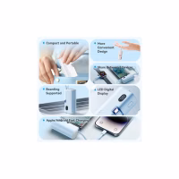 Батарея универсальная Vention 4800mAh 22,5W PD, USB-C In/Out, LED display, with built-in USB-C cable Black (FHQB0) - Image 5