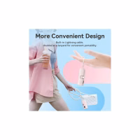 Батарея универсальная Vention 4800mAh 22,5W PD, USB-C In/Out, LED display, with built-in USB-C cable Black (FHQB0) - Image 6