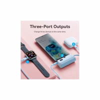 Батарея универсальная Vention 4800mAh 22,5W PD, USB-C In/Out, LED display, with built-in USB-C cable Black (FHQB0) - Image 7