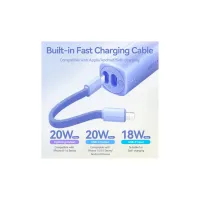 Батарея универсальная Vention 5000mAh 20W PD, USB-C In/Out, Lightning In/Out, with cable, Gradient Gray (FHWM0) - Изображение 4