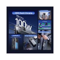 Батарея універсальна Vention 20000 mAh 100W Gray TFT Display Type (FKCH0) - Image 4