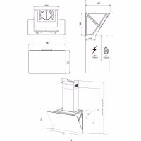 Витяжка кухонна Interline FLOW WH A/60/GL/M - Image 11