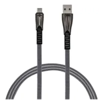 Дата кабель USB 2.0 AM to Micro 5P 1.0m black Grand-X (FM09) - 1