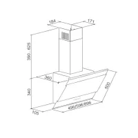 Витяжка кухонна Eleyus Focus 1000 60 WH - 12