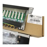 Патч-панель Atcom 19" 24 порта FTP 1U cat.5e with cable organizer (FP5224) - 2