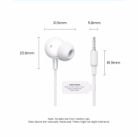 Наушники Vention Echo Lite 3.5mm In-Ear Wired White (GBAWAV) - Image 12