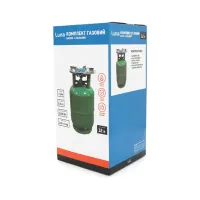 Побутовий газовий балон Voltronic GL-12 5кг (12л) + пальник 20354 Green (GB/GL-12G) - 2