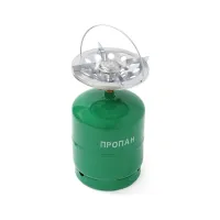 Побутовий газовий балон Voltronic GL-7.2 3кг (7,2л) + пальник 20354 Green (GB/GL-7.2G) - 1